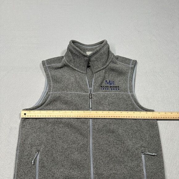 North Face Fleece Vest Mens Large Grey Full Zip Embroidered Chest Logo - Picture 2 of 10